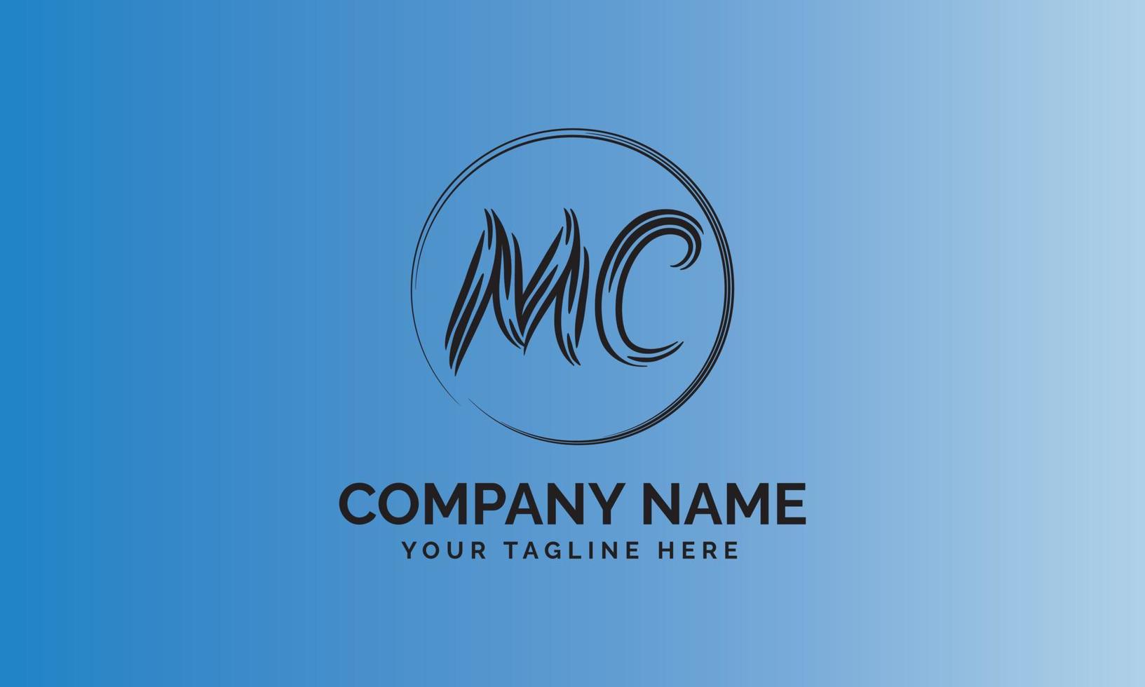 MC circle latter logo vector. latter MC logo design vector. company logo vector