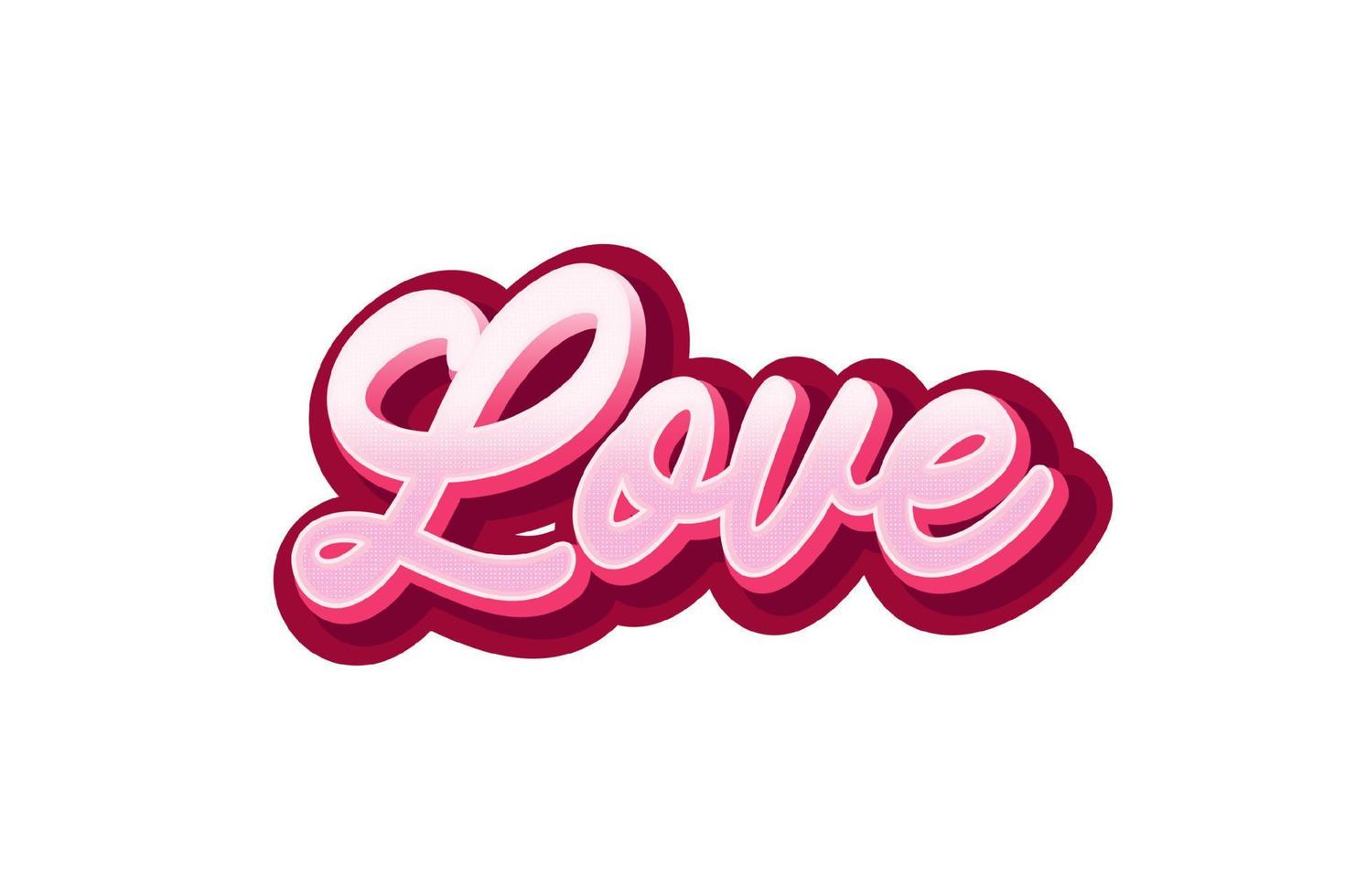 Love text style effect. Lettering design. vector