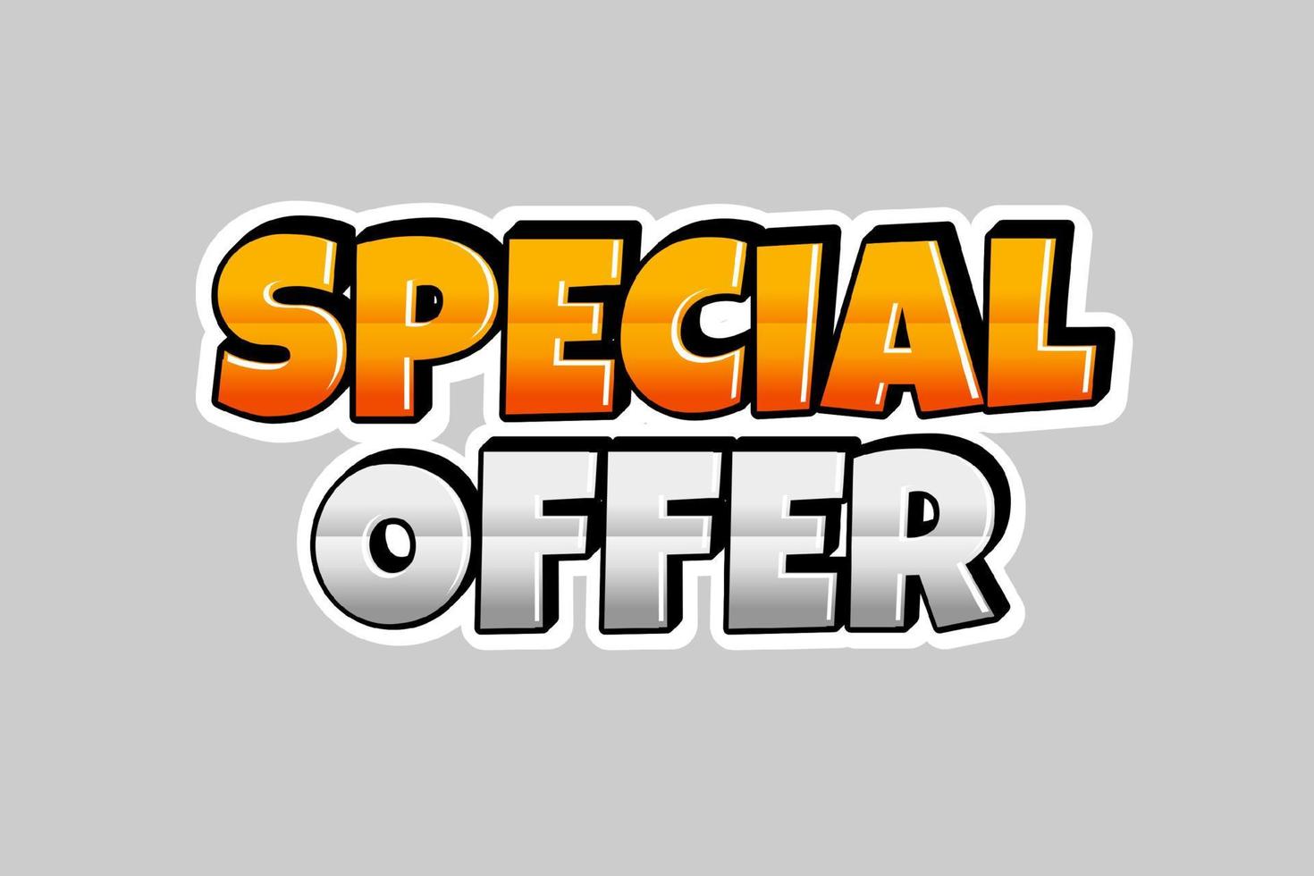 Special offer promotion icon. Special offer text effect vector