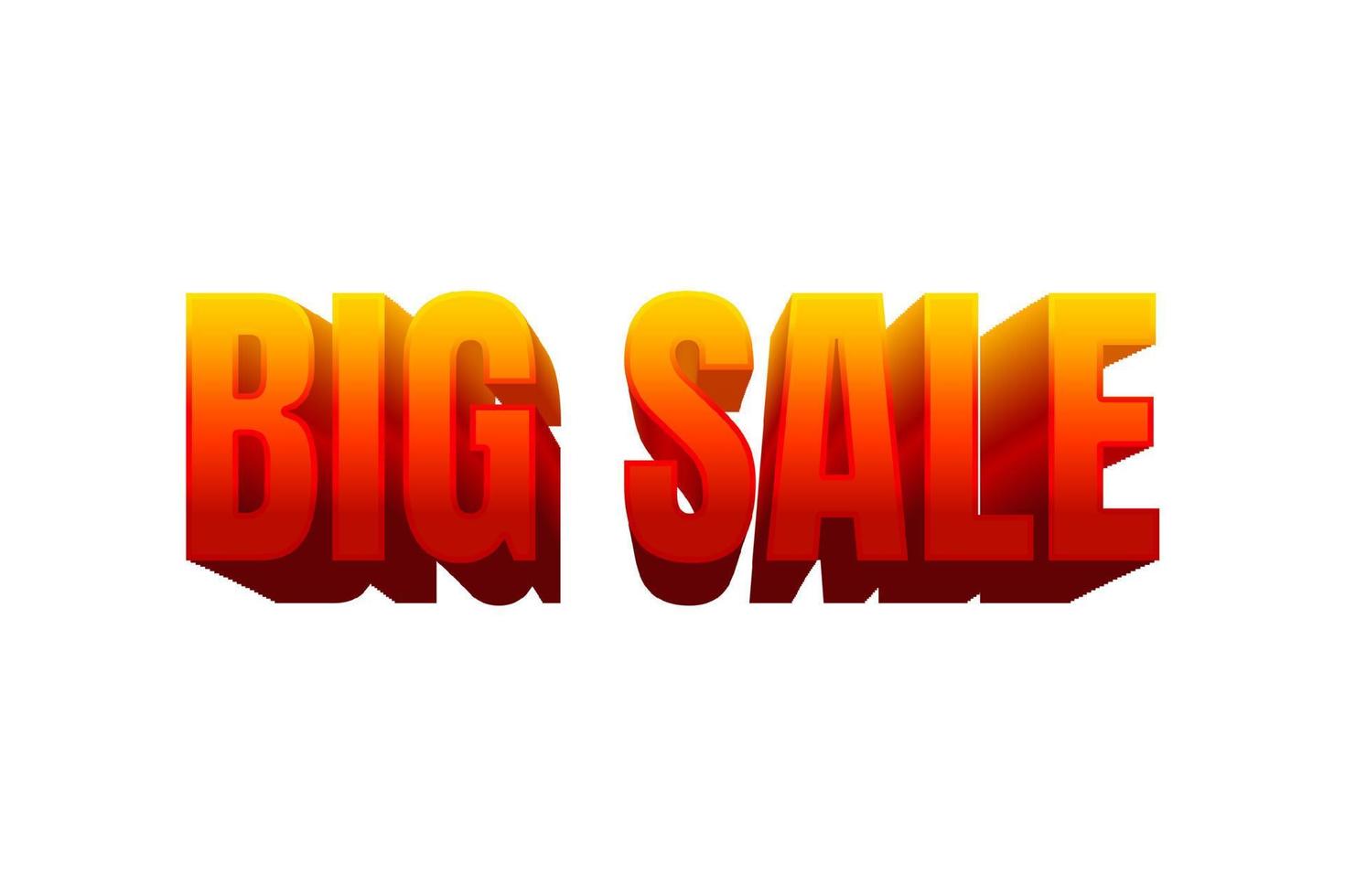 Big sale text style effect. Editable text effect vector