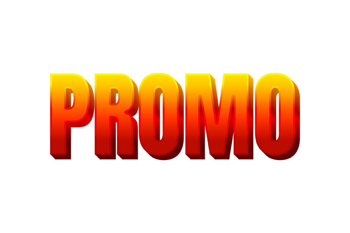 Promo text style effect. Editable text effect vector