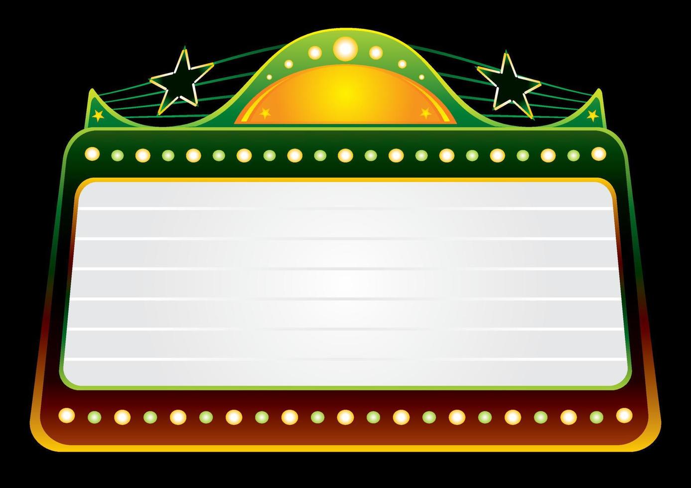 Blank blockbuster in green and gold colors vector