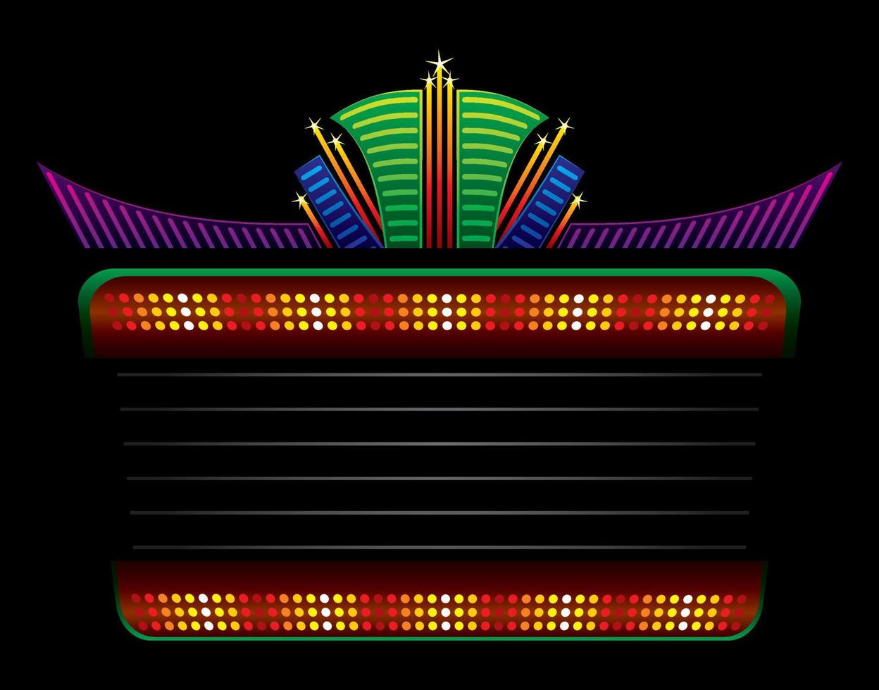 Classic colorful neon vector