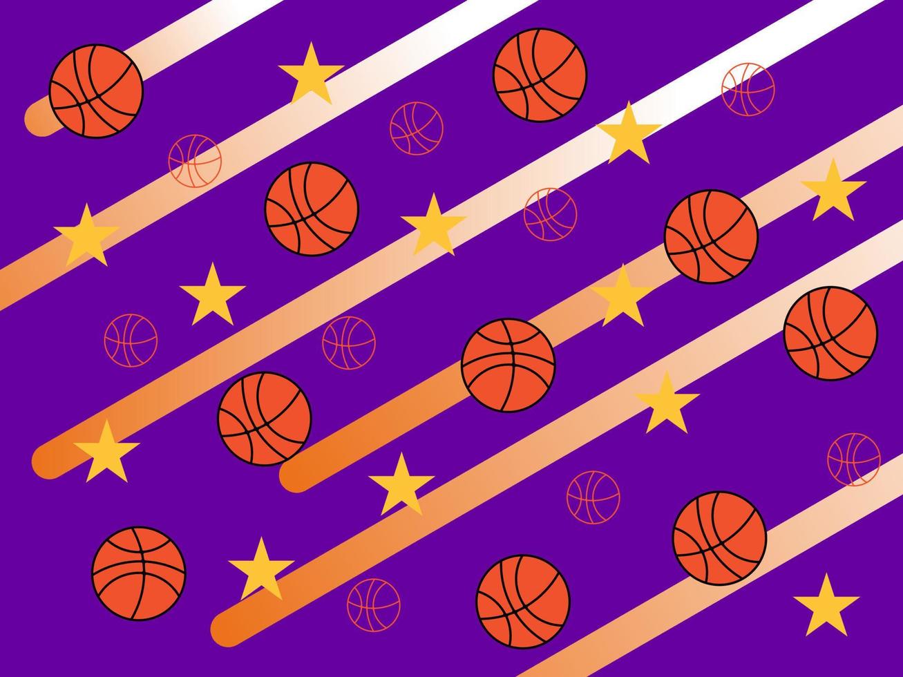 Basket balls Seamless pattern. Vector illustration