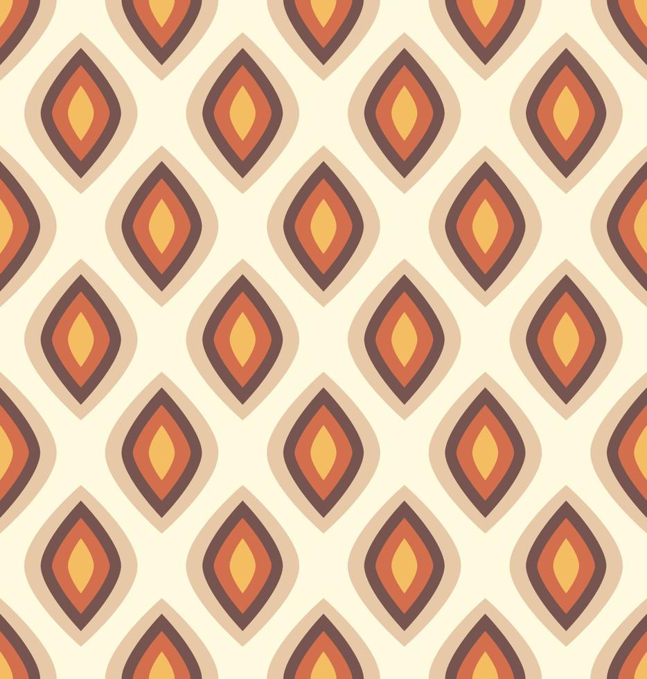 Retro wallpaper pattern mid century background design vector