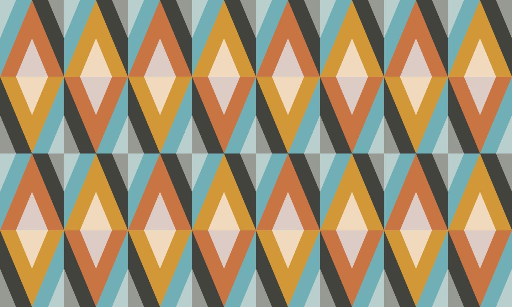 Retro mid century wallpaper pattern background vector