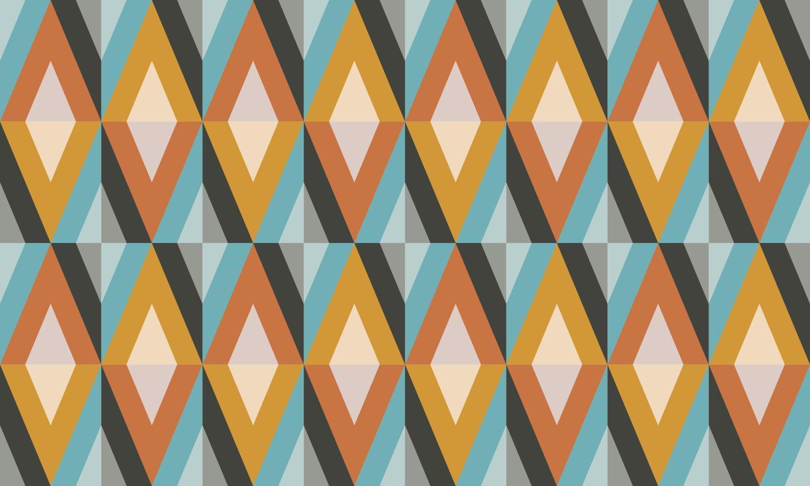 Retro mid century wallpaper pattern background vector