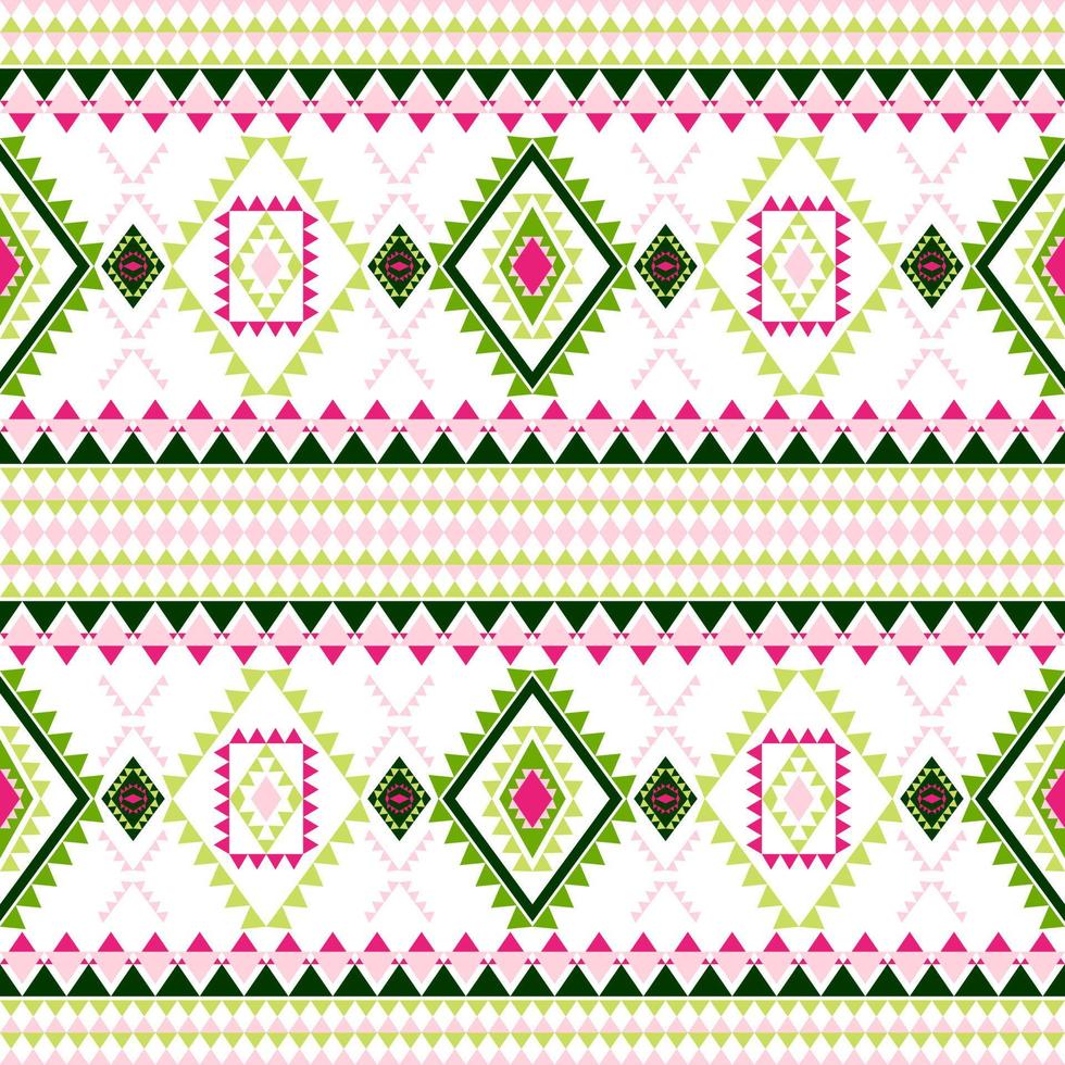 Geometric ethnic pattern with square triangle diagonal abstract ornament design for clothing fabric textile printing, handcraft, embroidery, carpet, curtain, batik, wallpaper wrapping, vector seamless
