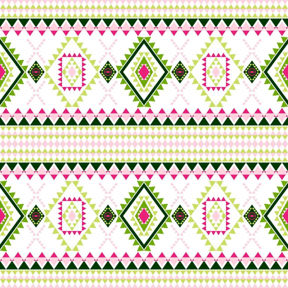 Geometric ethnic pattern with square triangle diagonal abstract ornament design for clothing fabric textile printing, handcraft, embroidery, carpet, curtain, batik, wallpaper wrapping, vector seamless