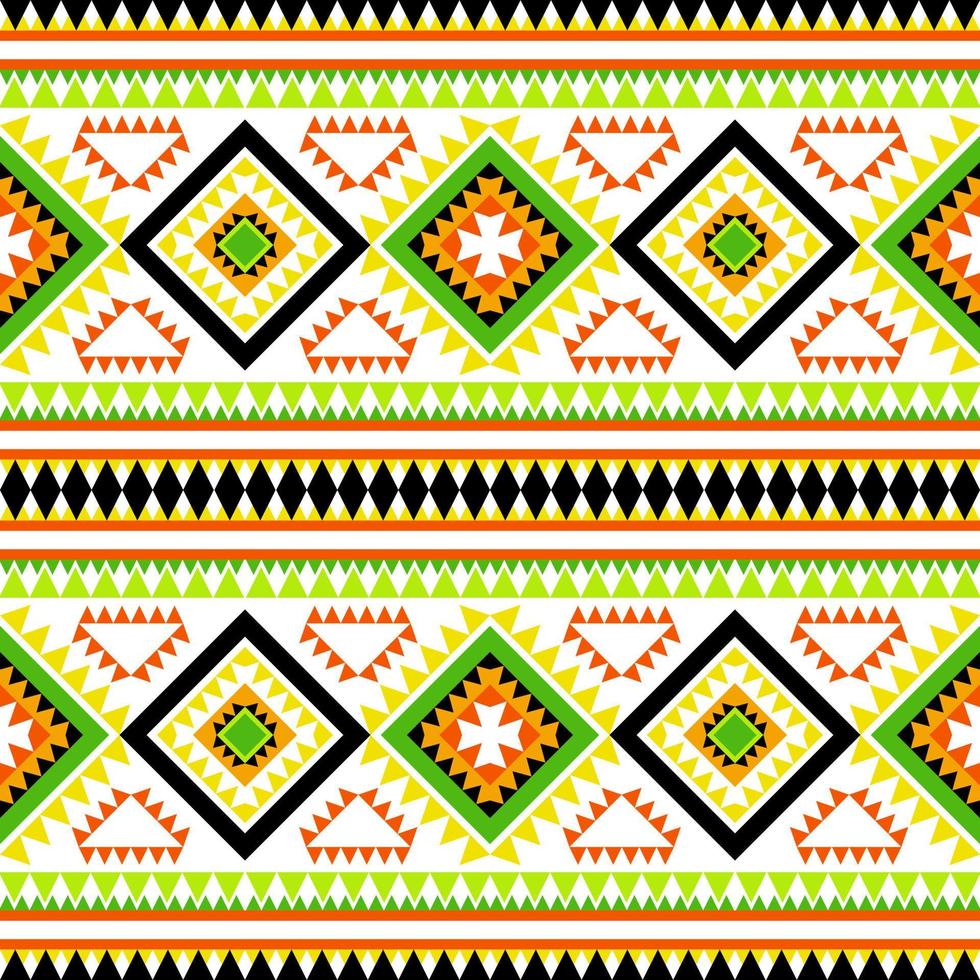 Geometric ethnic pattern with square triangle diagonal abstract ornament design for clothing fabric textile printing, handcraft, embroidery, carpet, curtain, batik, wallpaper wrapping, vector seamless