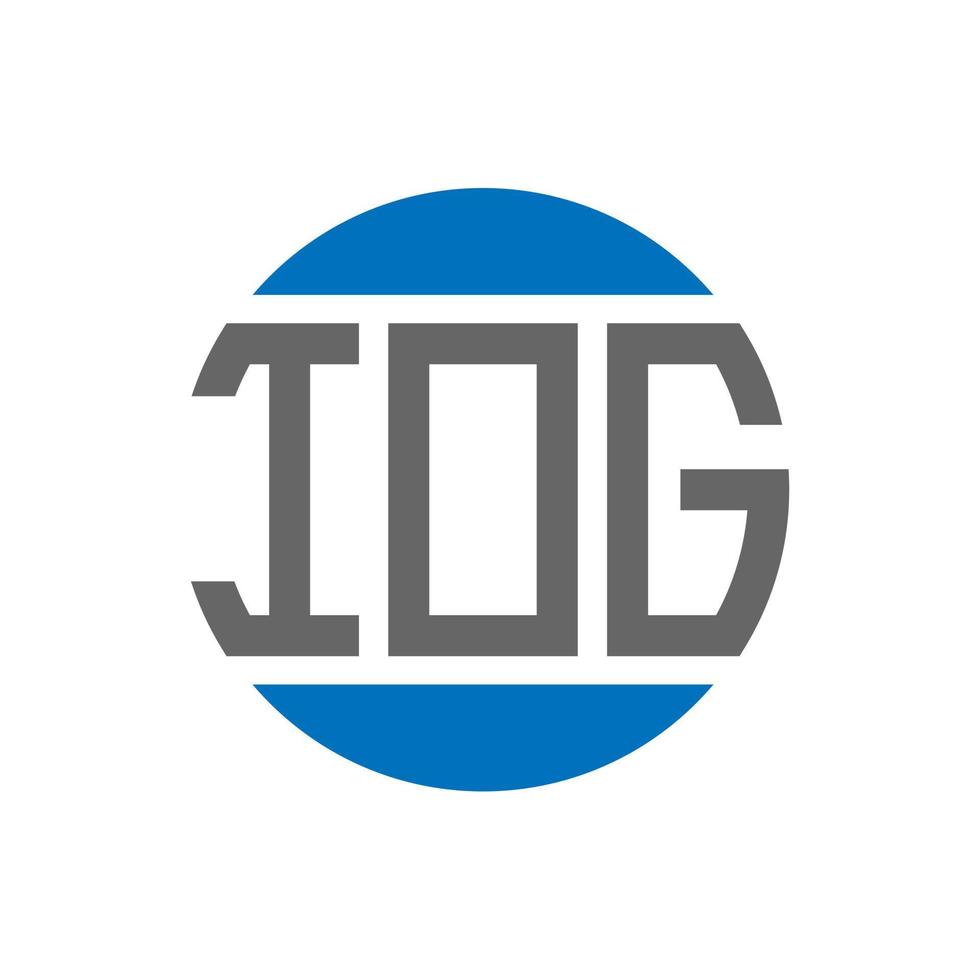 diseño de logotipo de letra iog sobre fondo blanco. concepto de logotipo de círculo de iniciales creativas de iog. diseño de letras iog. vector