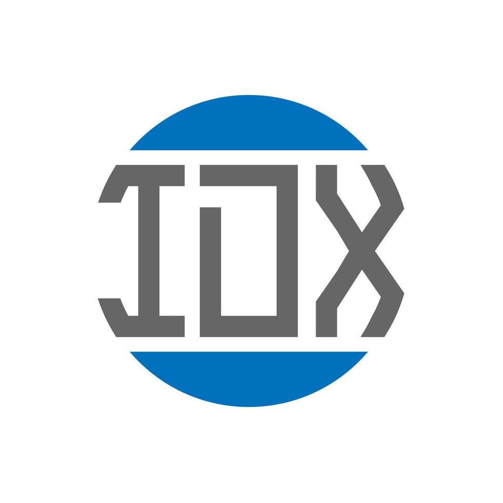 IDX letter logo design on white background. IDX creative initials circle logo concept. IDX letter design. vector