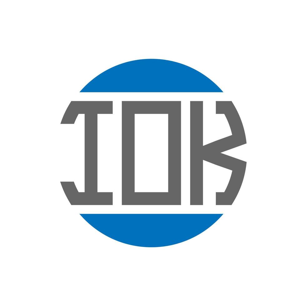 diseño de logotipo de letra iok sobre fondo blanco. concepto de logotipo de círculo de iniciales creativas de iok. diseño de letras iok. vector
