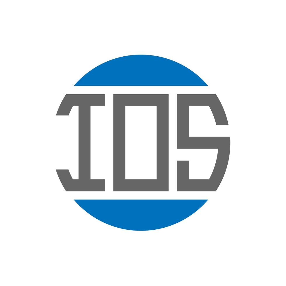 IOS letter logo design on white background. IOS creative initials