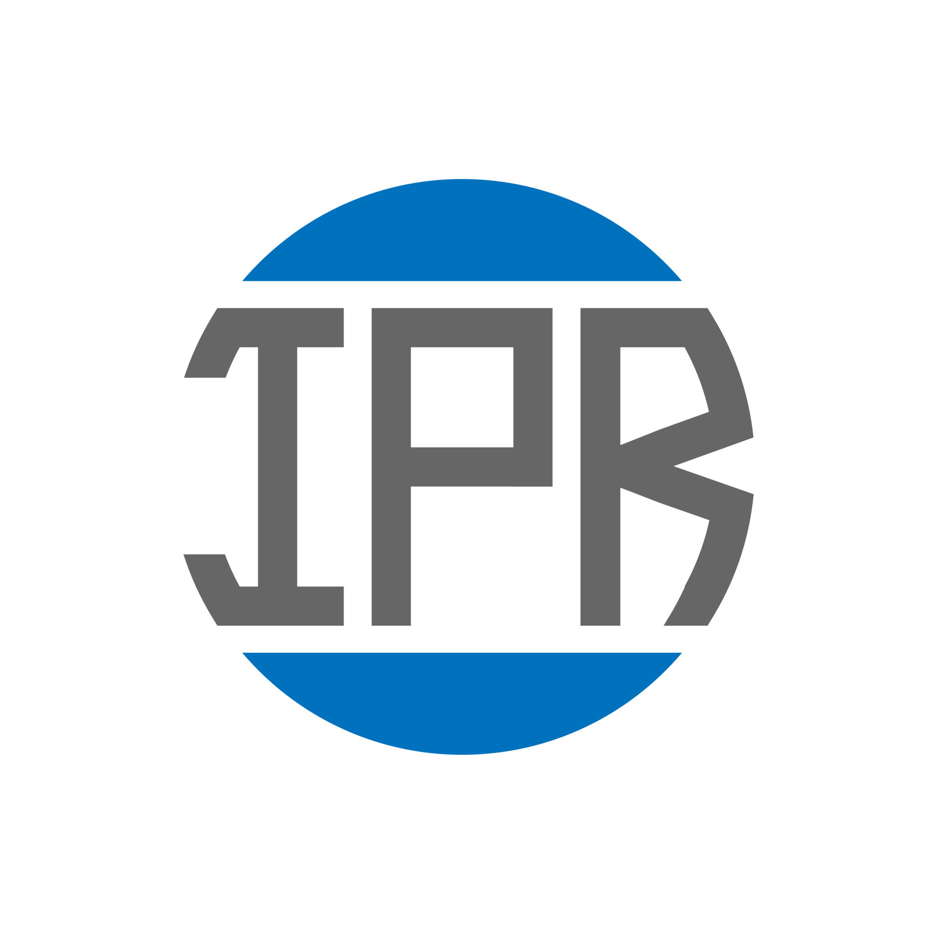 IPR letter logo design on white background. IPR creative initials