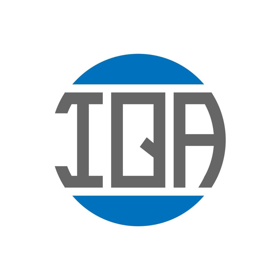 diseño de logotipo de letra iqa sobre fondo blanco. concepto de logotipo de círculo de iniciales creativas iqa. diseño de letras iqa. vector
