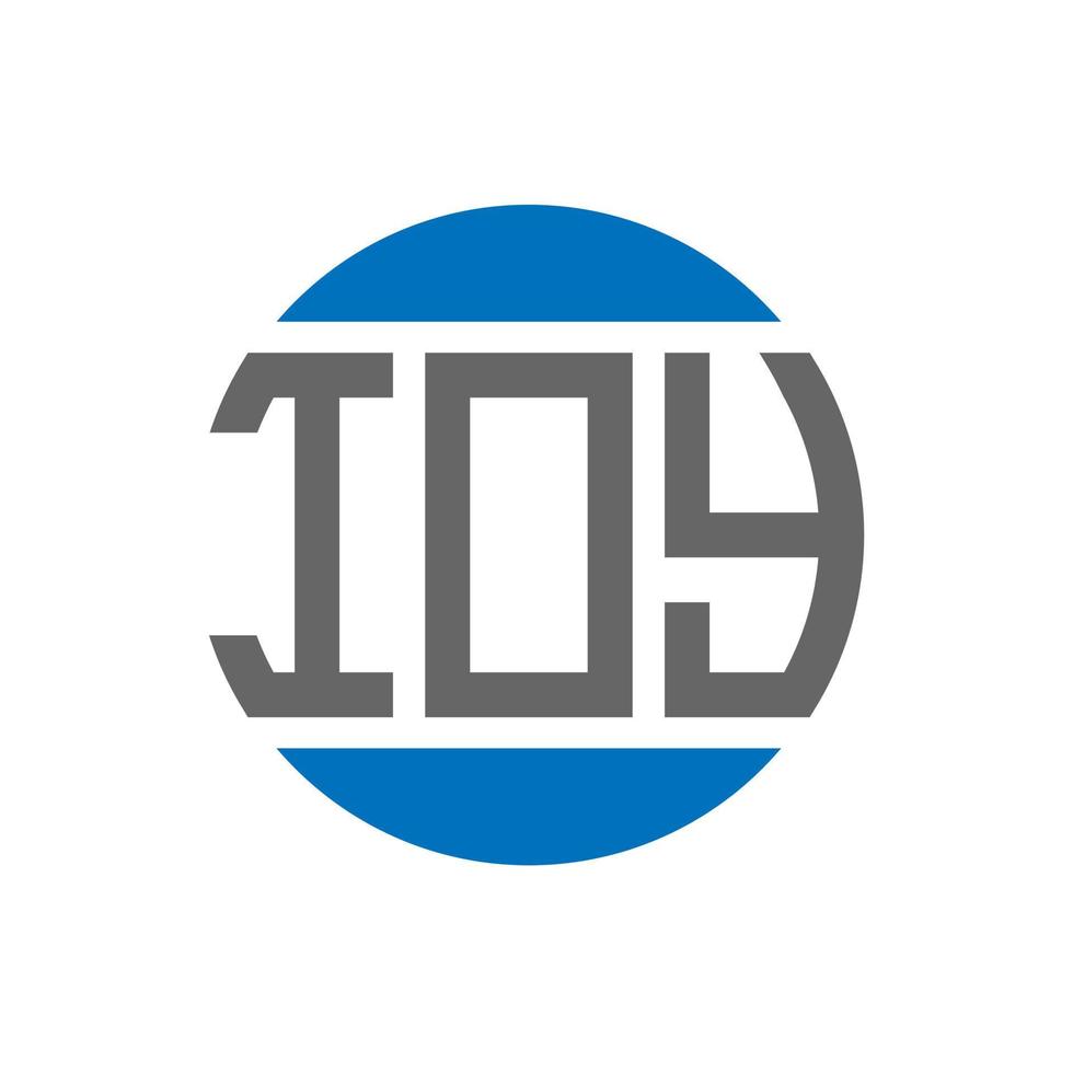 IOY letter logo design on white background. IOY creative initials circle logo concept. IOY letter design. vector