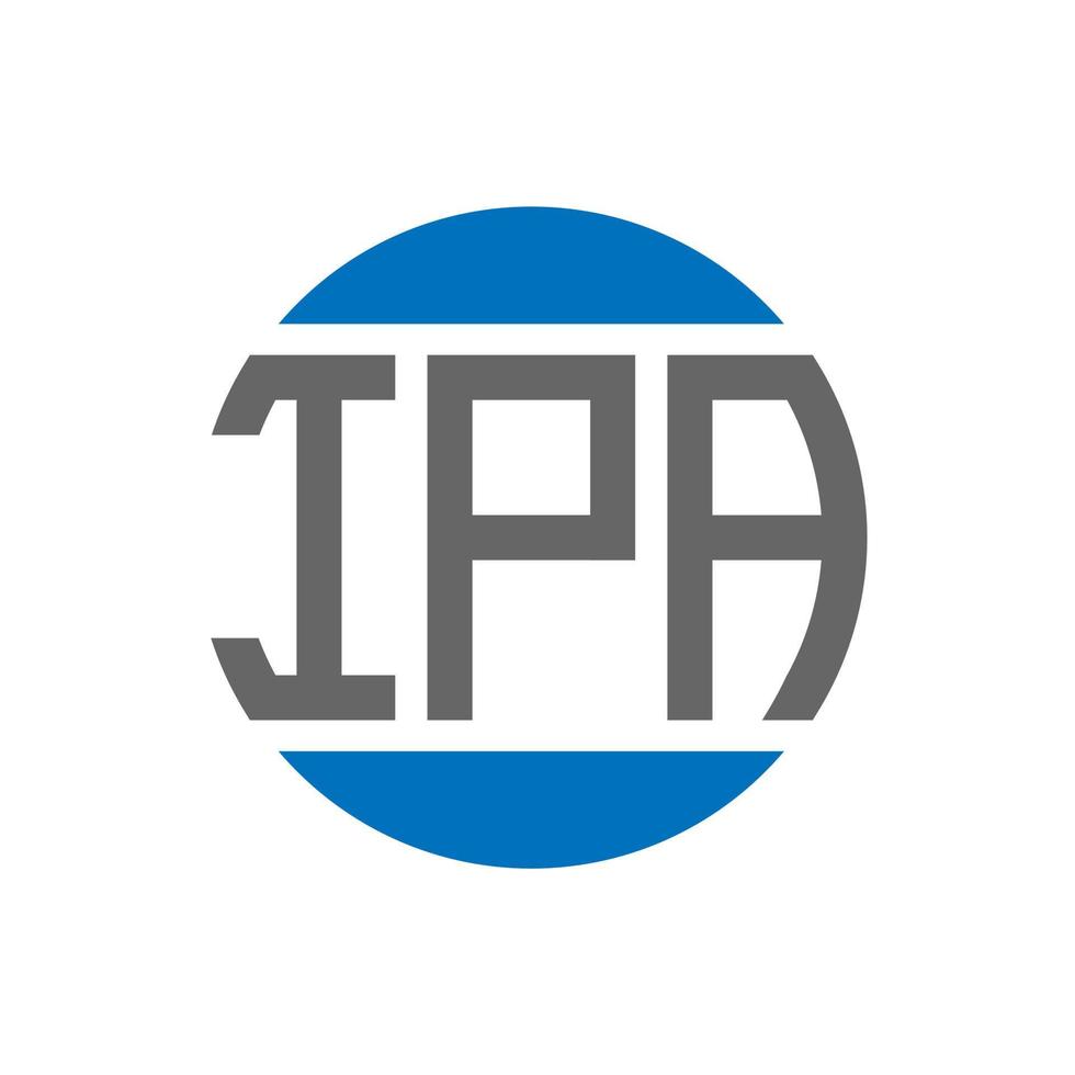 diseño de logotipo de letra ipa sobre fondo blanco. concepto de logotipo de círculo de iniciales creativas de ipa. diseño de letras ipa. vector