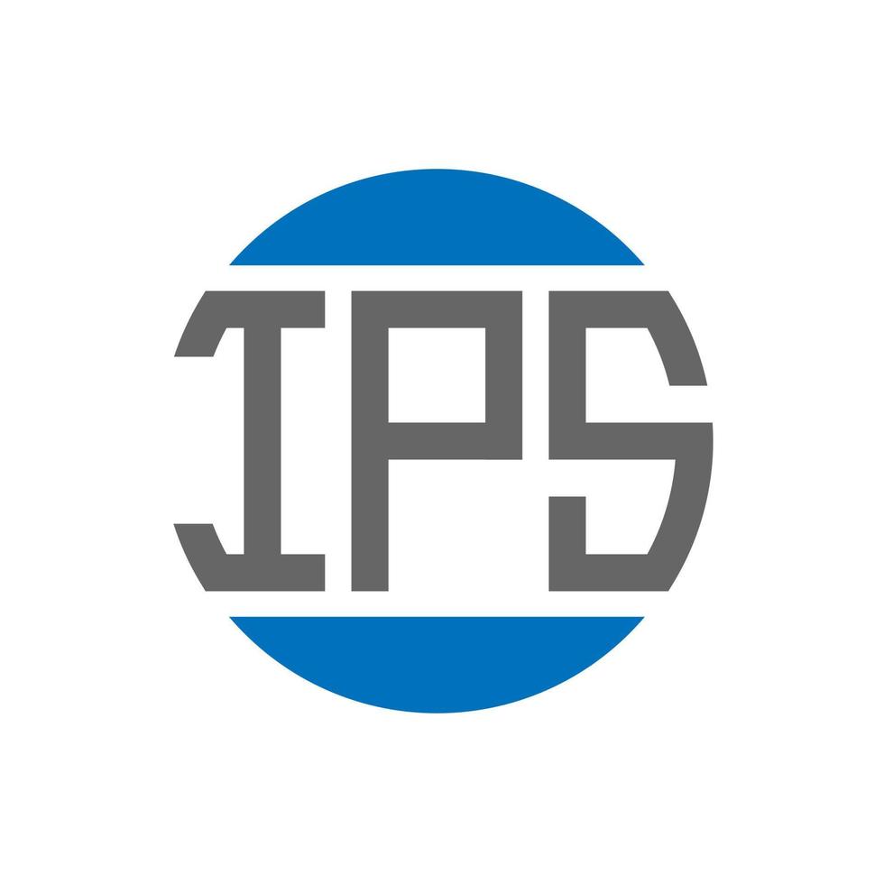 diseño de logotipo de letra ips sobre fondo blanco. concepto de logotipo de círculo de iniciales creativas de ips. diseño de letras ips. vector