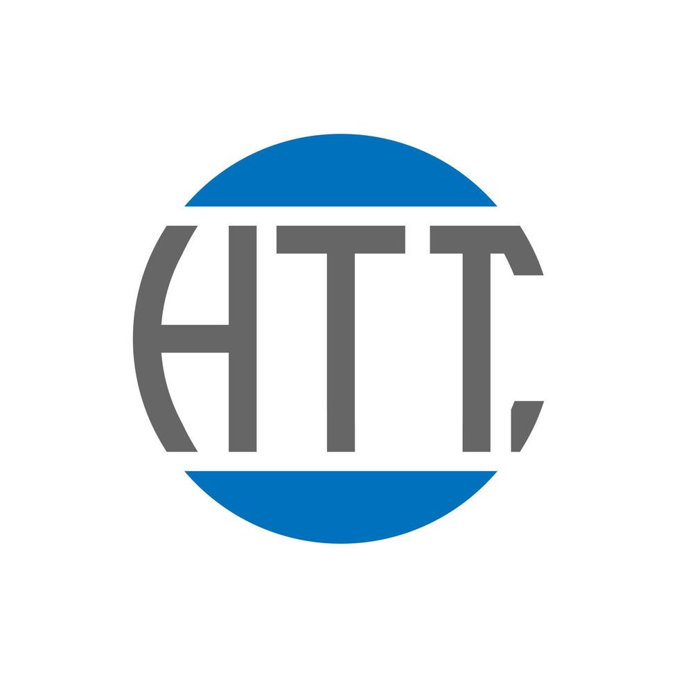 diseño de logotipo de letra htt sobre fondo blanco. concepto de logotipo de círculo de iniciales creativas htt. diseño de letras htt. vector