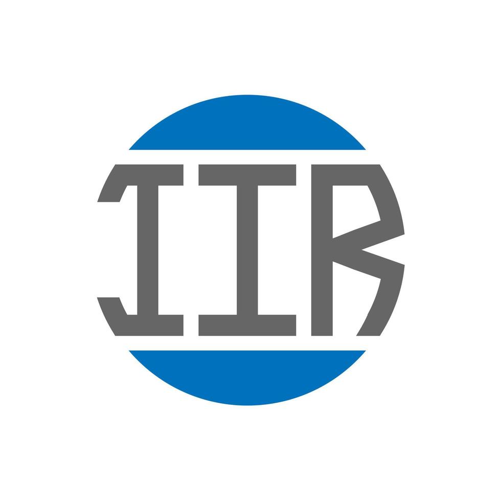 diseño de logotipo de letra iir sobre fondo blanco. concepto de logotipo de círculo de iniciales creativas de iir. diseño de letra iir. vector