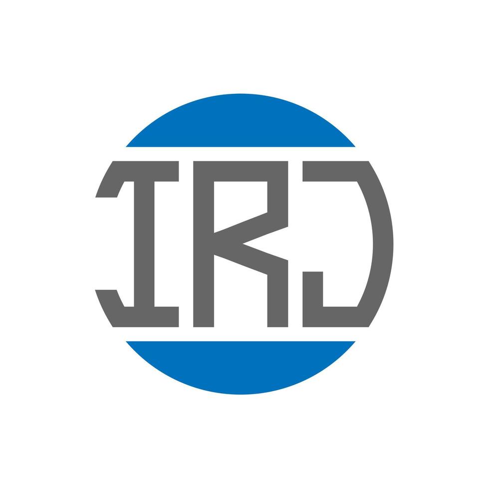 IRJ letter logo design on white background. IRJ creative initials circle logo concept. IRJ letter design. vector