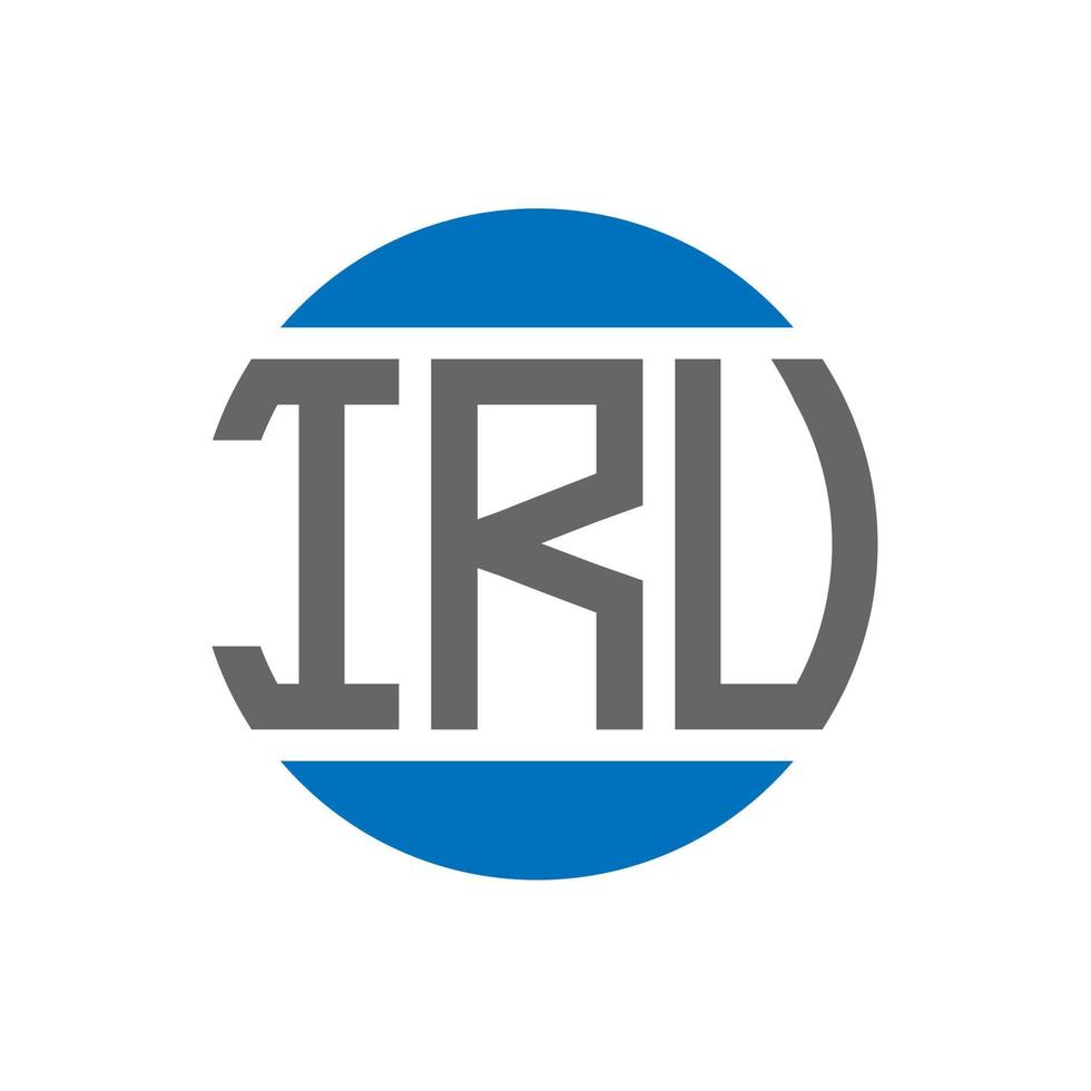 IRU letter logo design on white background. IRU creative initials circle logo concept. IRU letter design. vector