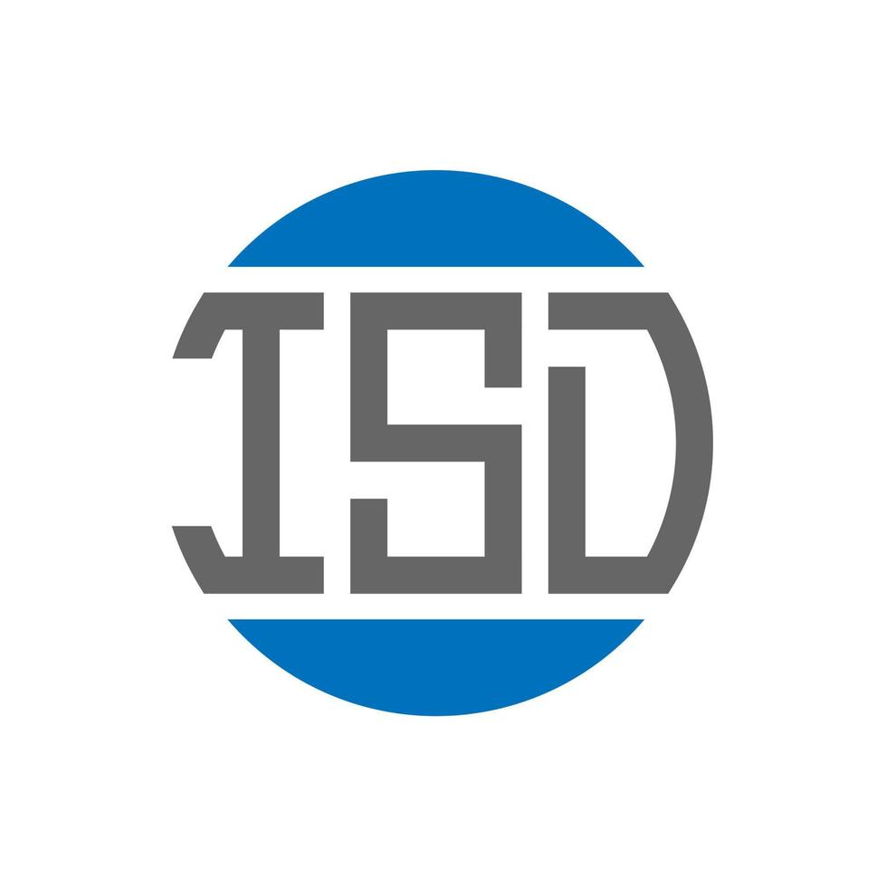 ISD letter logo design on white background. ISD creative initials circle logo concept. ISD letter design. vector