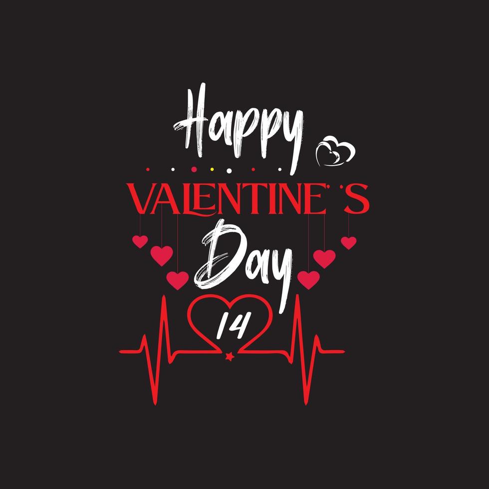 happy valentine's day t- shirt vector