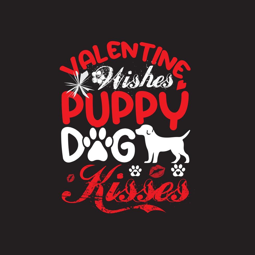 dog valentine t shirt vector