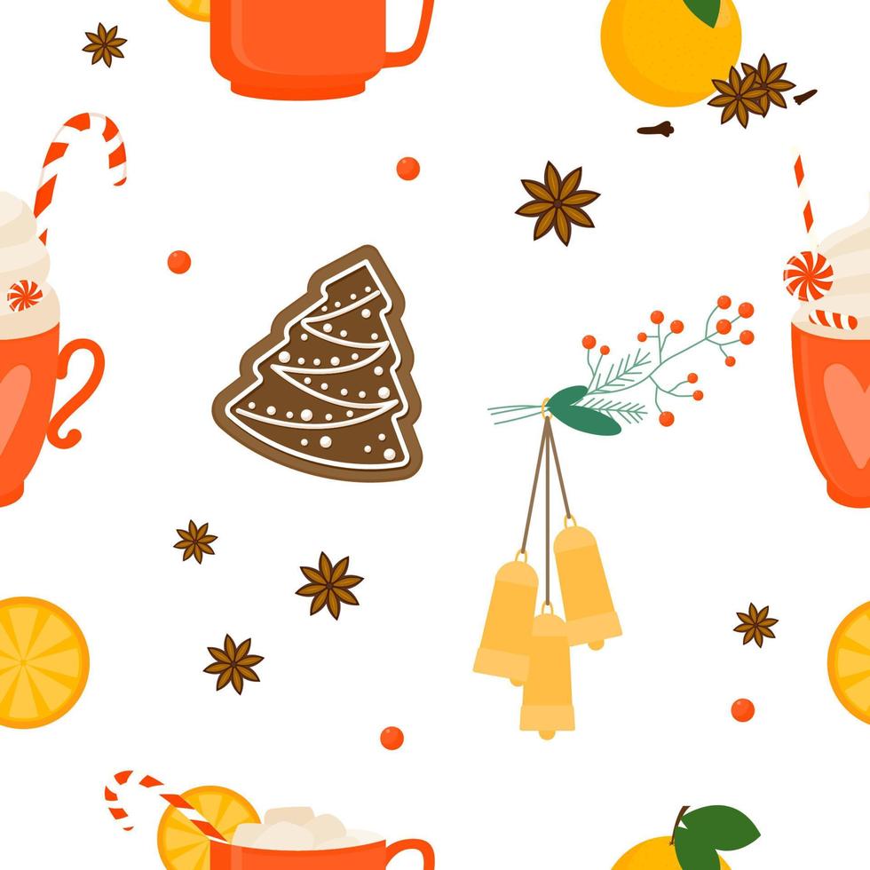 Christmas Wrapping Paper. New Year Seamless Pattern Background. Christmas Digital Paper. New Year Textile print vector