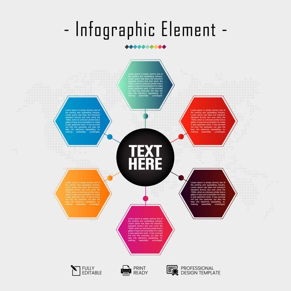 Vector illustration of Business infographics tabs template for presentation, education, web design, banners, brochures, flyers