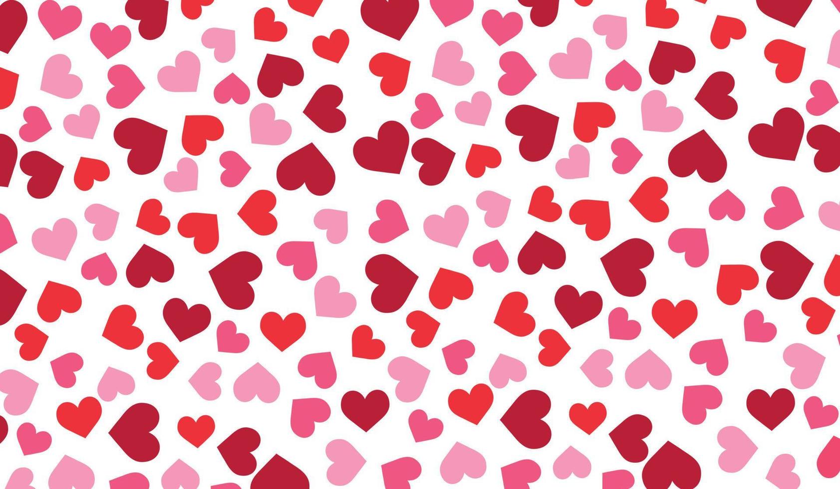 Abstract seamless pattern with pink hearts on white background. Universal print. vector