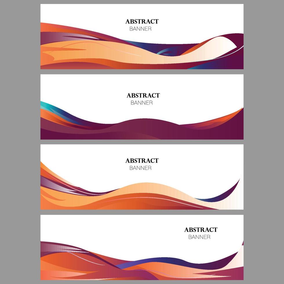 banner template with beautiful color decoration vector