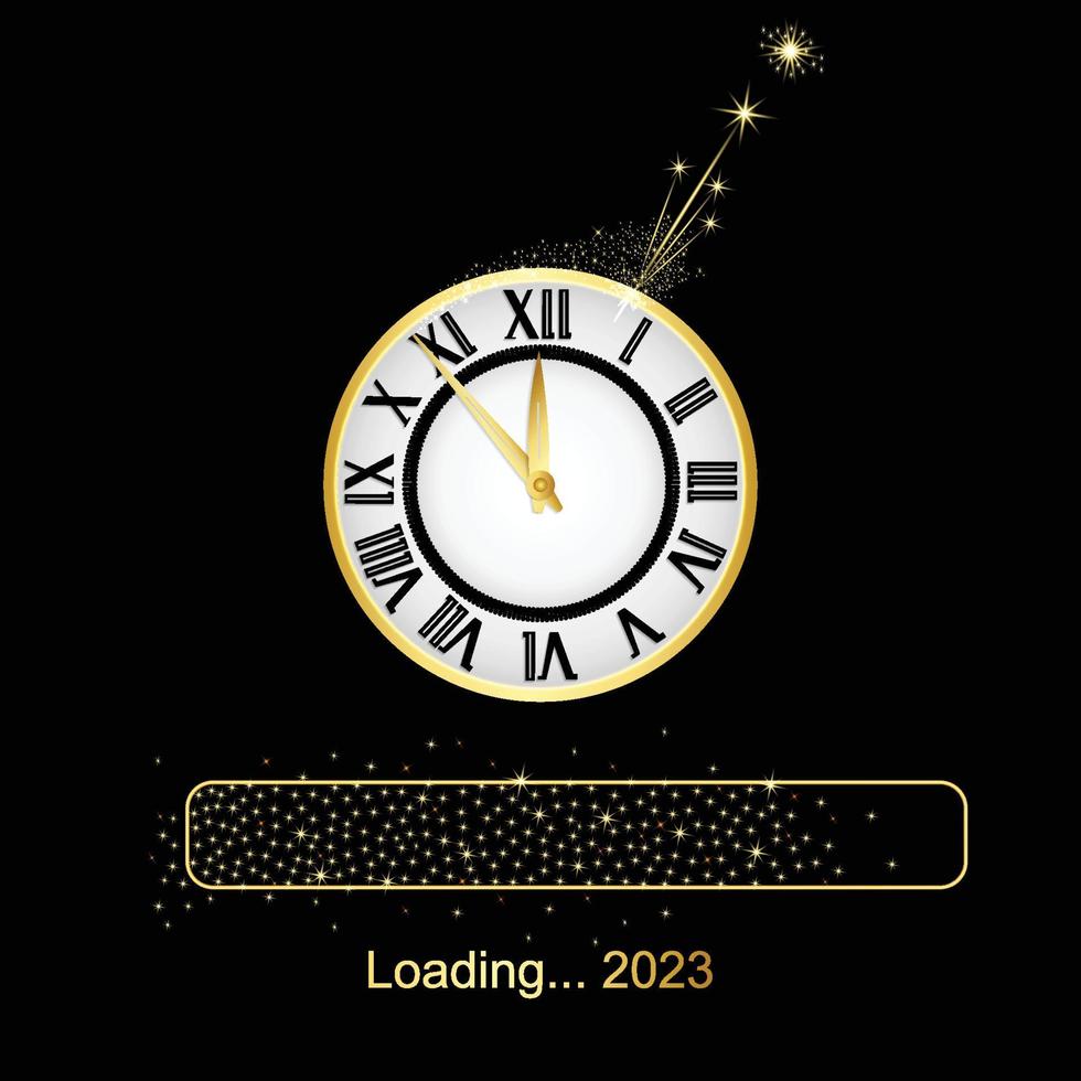 loading with golden light towards 2023 vector