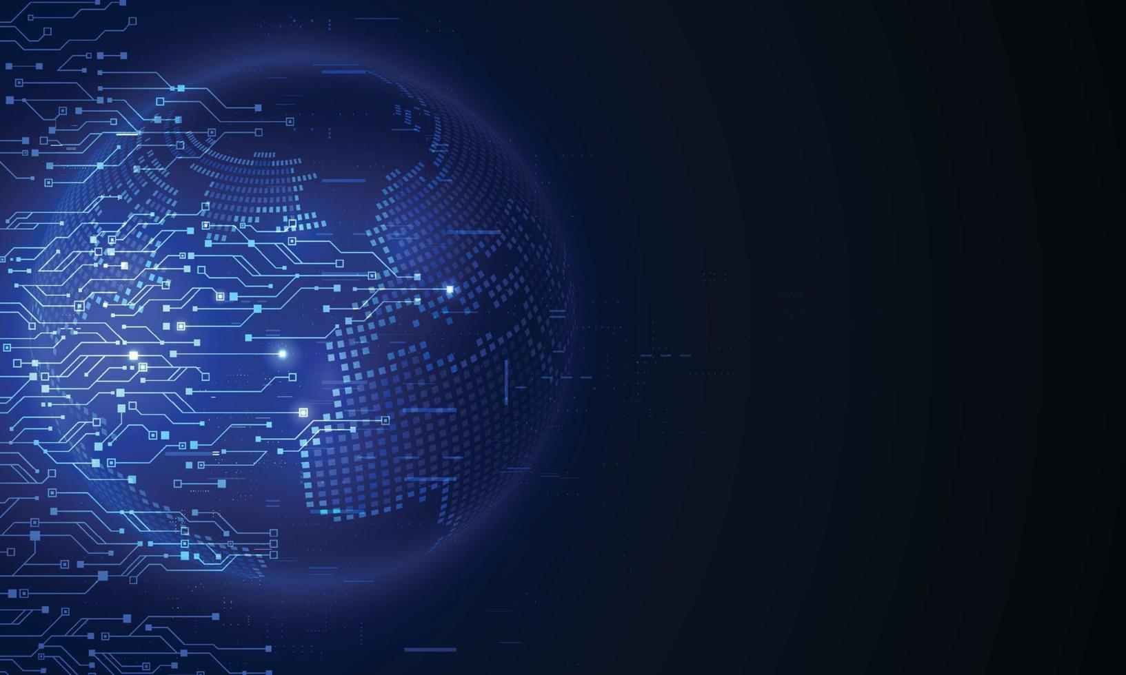 Modern technology circuit board texture background design. Waves flow. Quantum explosion technology. Quantum computer technologies concept. Futuristic blue circuit board background vector motherboard