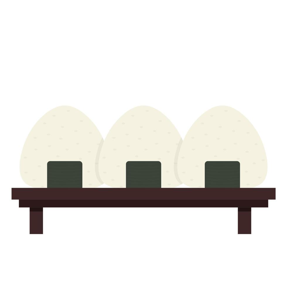 Onigiri vector. Onigiri on white background. Onigiri logo design. vector