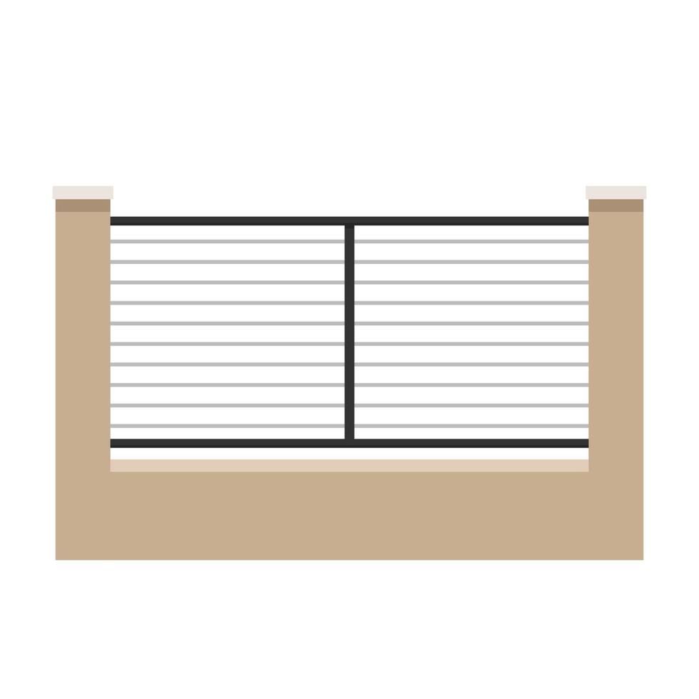 Brick pillar vector. wallpaper. Brick pillar on white background. Railing vector. vector