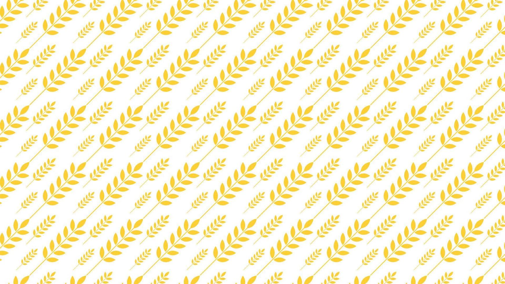 fondo de pantalla de patrón de trigo. símbolo de avena espacio libre para texto. signo de arroz. papel tapiz con patrón de arroz. vector