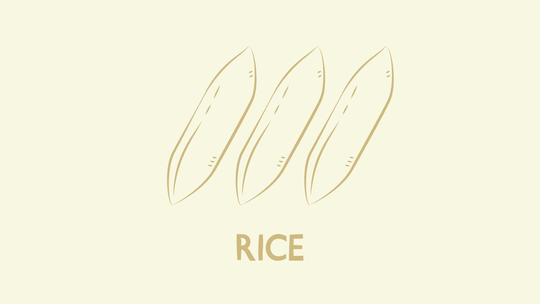 Rice seed logo Circle cereal sign. vector