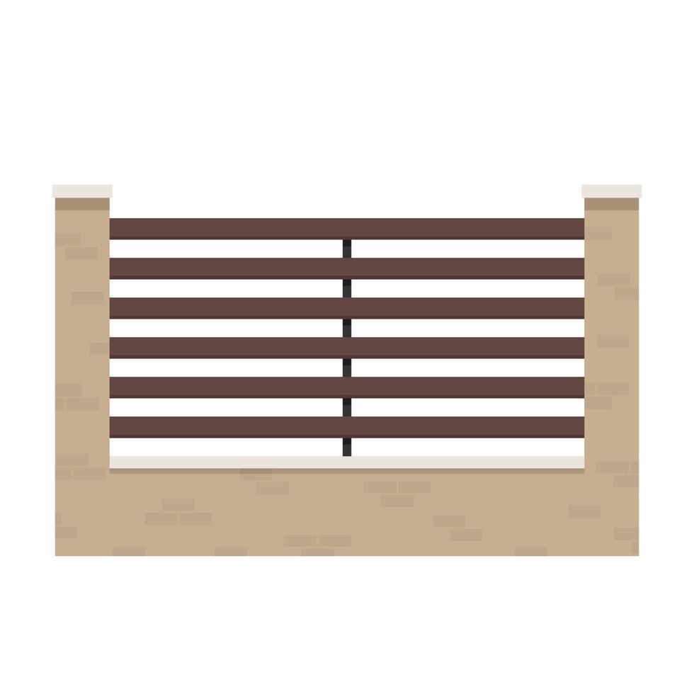 Brick pillar vector. wallpaper. Brick pillar on white background. Railing vector. vector