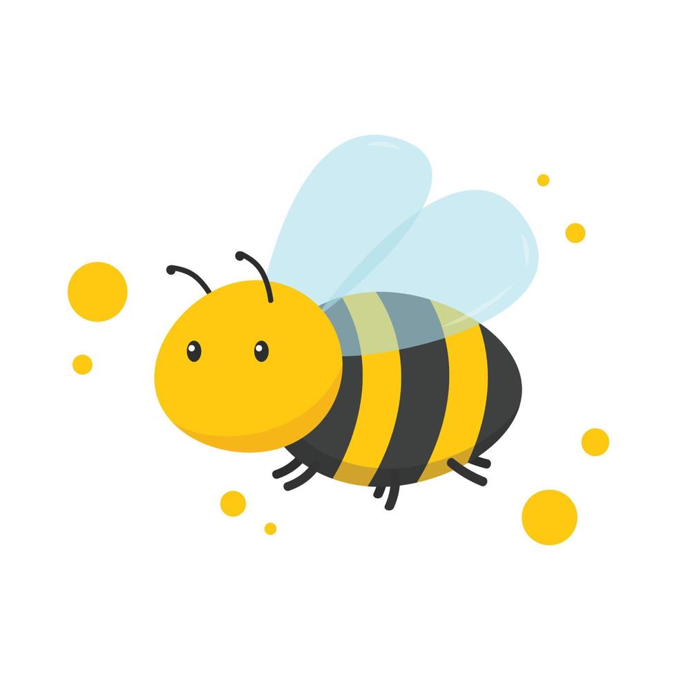 Bee character design. Bee and Honey drop icon. vector