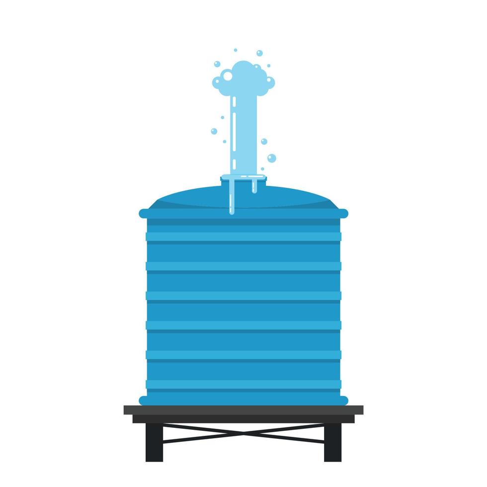 Water tank leak. water tank vector. free space for text. copy space. vector