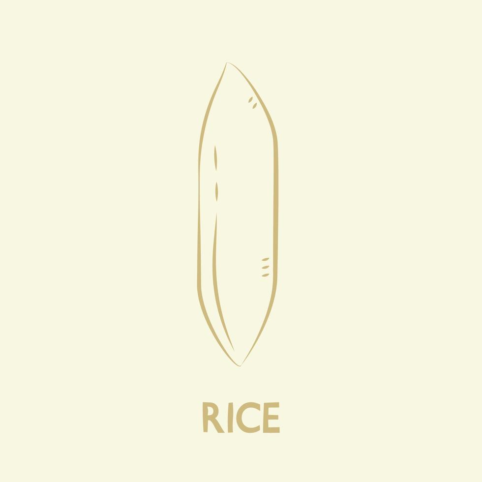 Rice seed logo Circle cereal sign. vector
