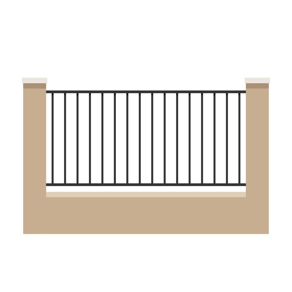 Brick pillar vector. wallpaper. Brick pillar on white background. Railing vector. vector