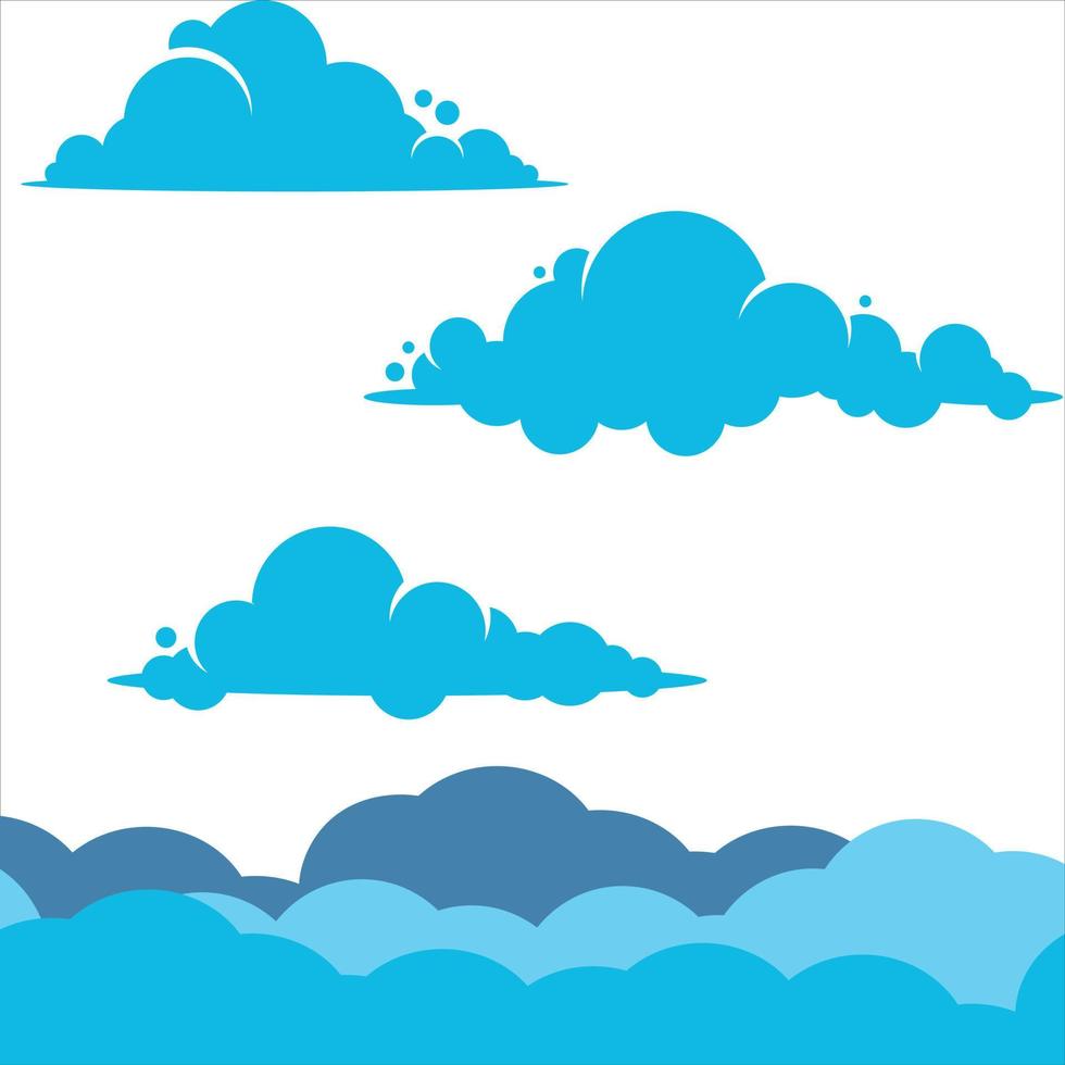 cielo azul y nubes vector