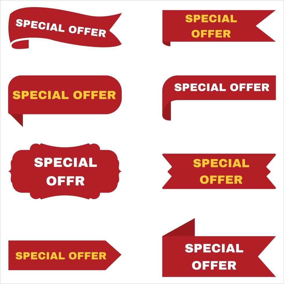 pancartas de ofertas especiales vector