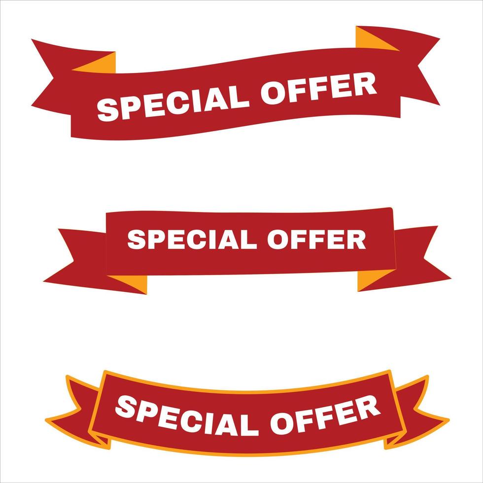 pancartas de ofertas especiales vector