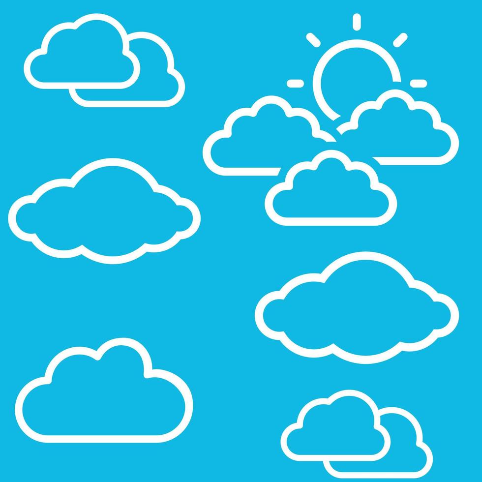 Blue sky and clouds vector