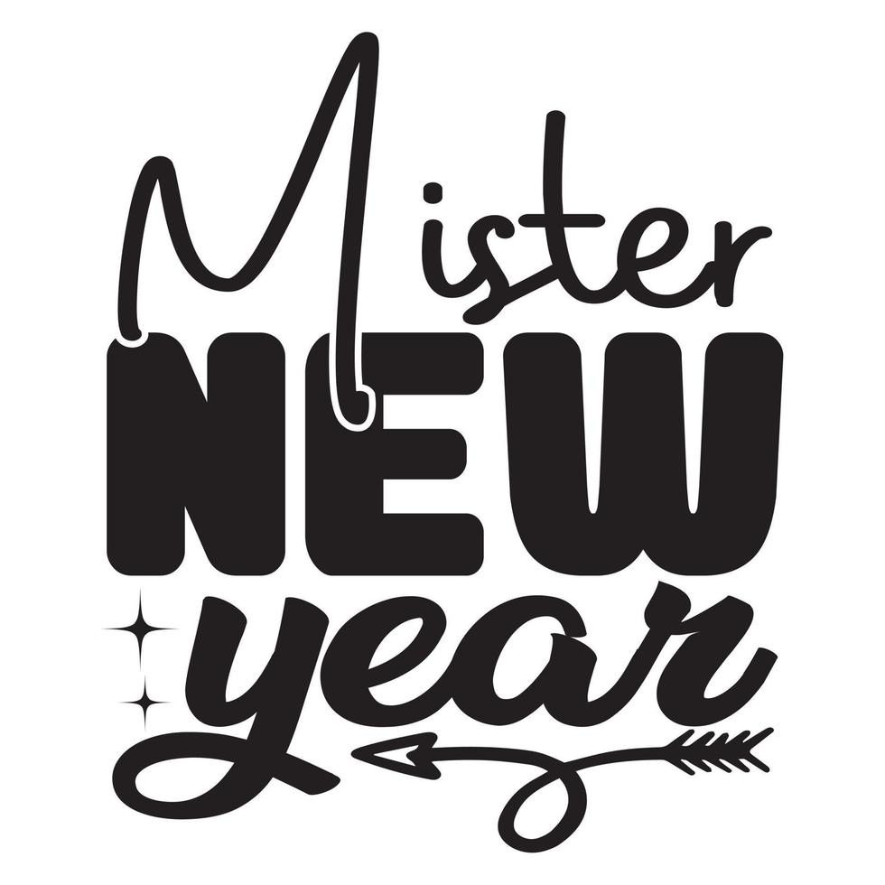 Happy New Year SVG T-Shirt Design, vector files.